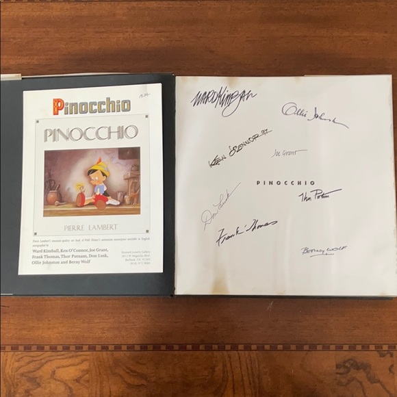 Disney Artist signed Pinocchio Pierre lambert animation book films - Picture 4 of 16